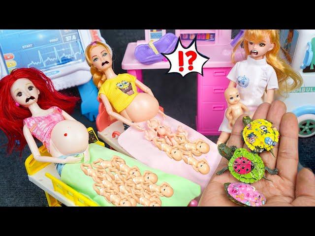 14 Minutes Satisfying Barbie Doctor Toy ASMR, Pregnant Doll Set, Play Set with Turtles | Toys Life