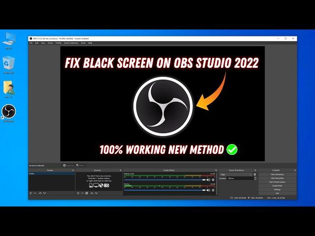 How to Fix Black Screen On OBS Studio | OBS Black Screen Problem Solved (2022)