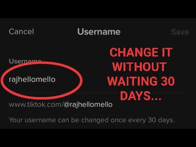 How to Change Tik Tok Username Without Waiting 30 Days 2024