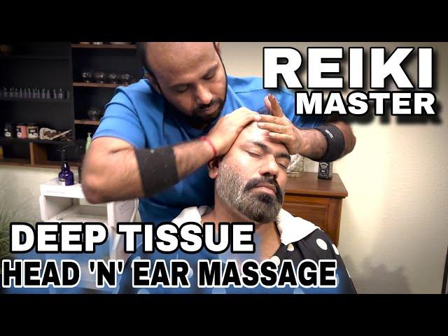 Reiki Master Deep tissue head massage, Ear massage, back massage to relax Imsomnia n Anxiety #ASMR