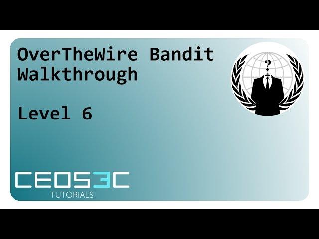 OverTheWire Bandit Walkthrough Level 6