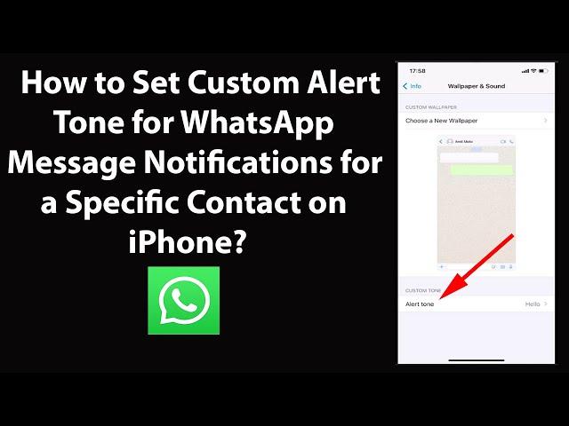 How to Set Custom Alert Tone for WhatsApp Message Notifications for a Specific Contact on iPhone?