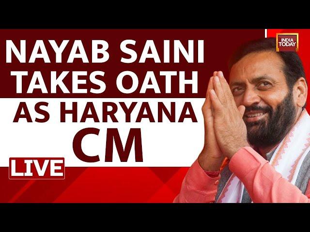 Nayab Singh Saini LIVE | Haryana CM Oath Taking Ceremony LIVE | Nayab Singh Saini Takes Oath As CM