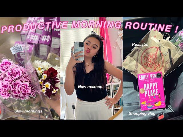 10 AM PRODUCTIVE MORNING ROUTINE + VLOG shopping, new books, skincare