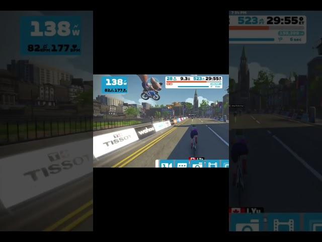 8 year virtual bike racing on Zwift! #shorts #bikerace #cycling