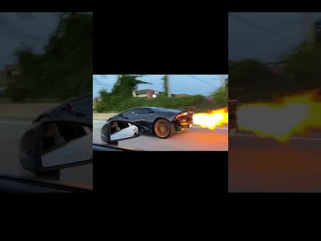 TWIN TURBO 1600HP LAMBORGHINI 10FT FLAMES pt.1 ((((SUBSCRIBE)))) #lamborghini #flames #twinturbo