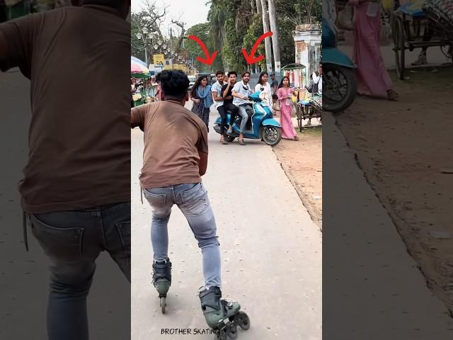 Skating masti  #skater #brotherskating #skater #girlreaction #funnyvideo #publicreaction #india