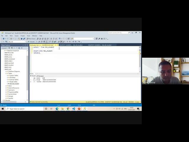 How to use CRUD(Insert, Select, Update, Delete) SQL queries in SQL server 2019 | Dr. Ronak Panchal