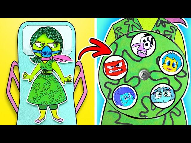 Save Disgust Pregnant with All Emotions! *Big Inside Out 2 Game Book & DIY Paper Crafts*