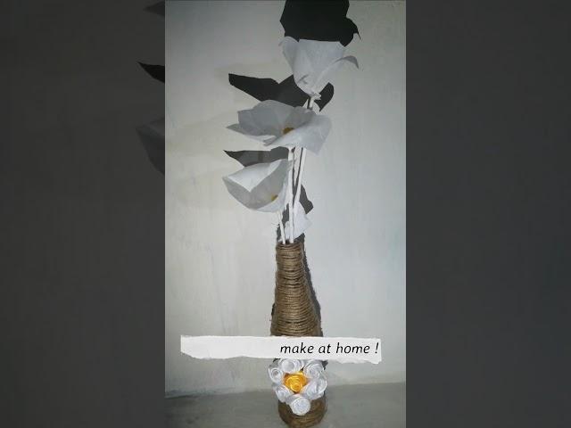 Crafting a Jute Flower Vase | Simple Jute Vase Idea  #uniquered #juteropecraft #crafttutorial #hacks