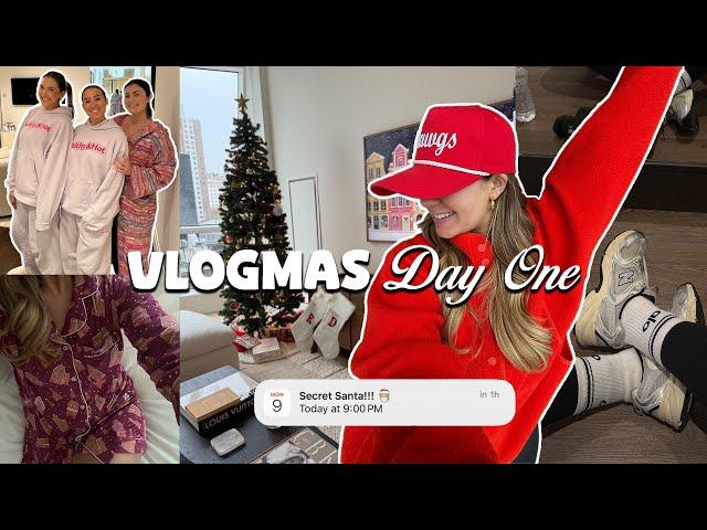 VLOGMAS IN NEW YORK cozy morning, gift shopping, secret santa gift exchange