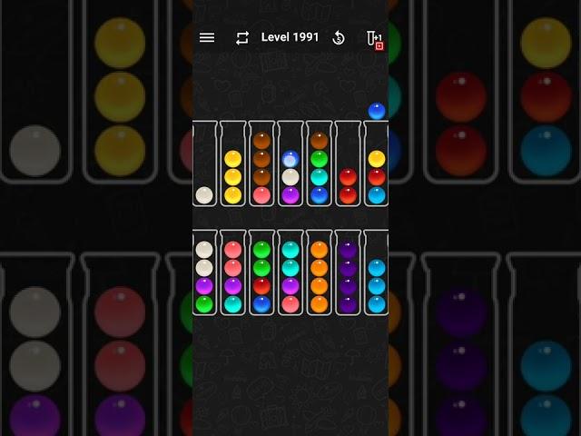 Ball Sort Colour Water Puzzle Solution Level 1991