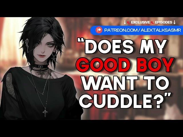 [F4M] [ASMR sleep aid] Spooning with your goth girlfriend [praise] [cuddles][rain][head scratching]