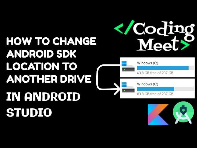 How to Change Android SDK Location to Another Drive in Android Studio(.gradle, .android, SDK Folder)