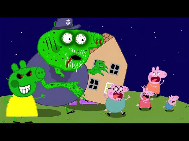 Zombie Apocalypse, Zombie Visit Peppa's Family At Night!‍️ | Peppa Pig Funny Animation