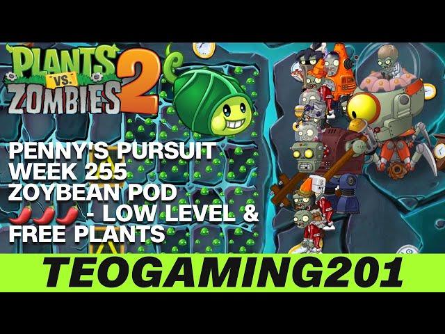 PvZ 2 | Penny's Pursuit | Week 255 Zoyeban Pod | Level 1-5 & Zomboss |  (LOW LEVEL)