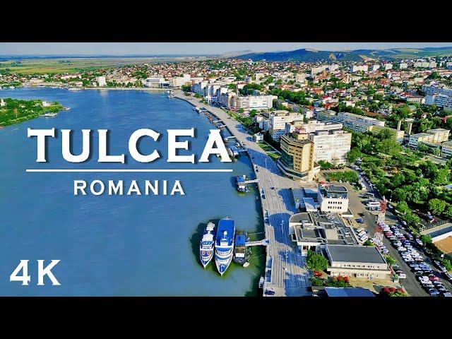 TULCEA, Romania 4K • DJI drone flying over the city • Danube Delta & Lake Ciuperca • Summer 2023