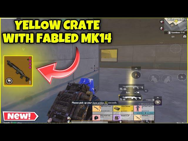 METRO ROYALE DROP YELLOW CRATE WITH FABLED MK14 | PUBG METRO ROYALE CHAPTER 22