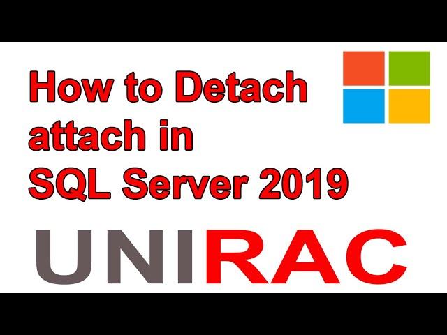 How to attach and detach a database in SQL Server