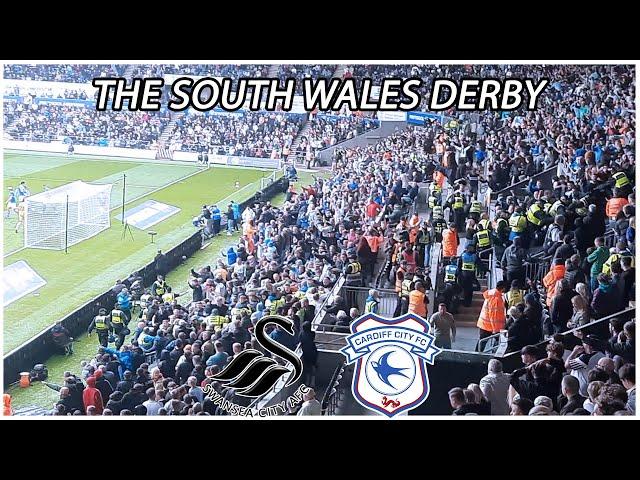 Wild Scenes in The South Wales Derby! Swansea City 1-1 Cardiff City