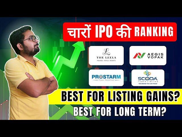 All IPO Ranking | Aegis Vopak IPO vs Leela Hotels IPO vs Prostarm Info Systems IPO vs Scoda Tubes