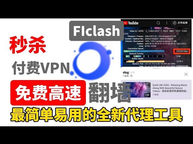 2024最简单易用的免费VPN,Flclash翻墙软件，windows/安卓/linux/macos小白翻墙必备!永久免费vpn！高速稳定！新手都能操作配置。秒杀付费机场。精细分流。界面简洁美观