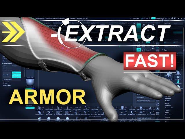 ZBrush - Extract ARMOR (In 2 MINUTES!!)