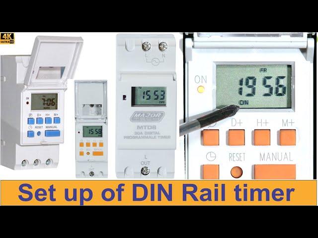 How to program the Major-Tech MTD8 digital DIN rail timer - time, day, and timers (TopTronic TDDGT)