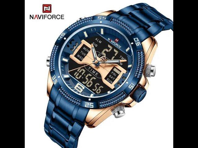 Naviforce 9201 Blue Chain Watch || Easy Shopping Zone || Bangla Watch Tutorial ||