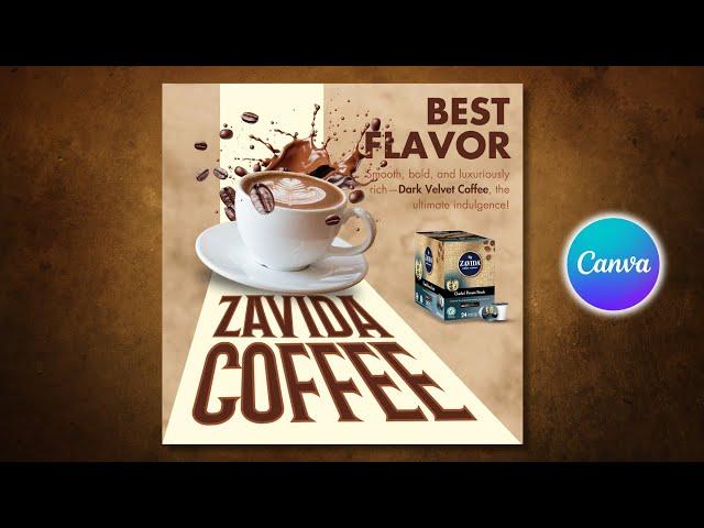 Creative COFFEE AD POSTER Design with Canva