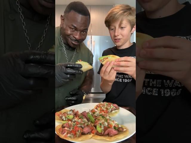 Steak Tacos w/@ChefRush #shorts #steak #tacos #cooking #food  #recipe #trending #strong #fyp