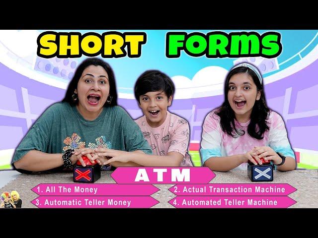 SHORT FORMS | Family Challenge | Learn Abbreviations | Aayu and Pihu Show