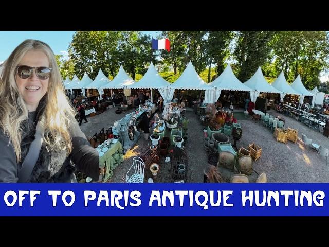 Antique Hunting in Paris on the road to Foire de Chatou #frenchantiquesmarket #brocanteshopping