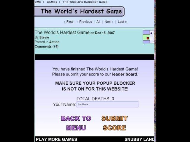 Beating World's hardest game VERY easily !