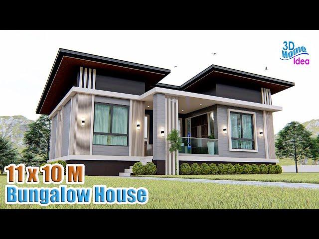 COZY HOUSE DESIGN IDEA | 11 X 10 Meters with 3 Bedroom | Pinoy House