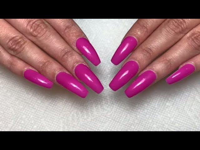 Cách Lấy Nước Lấy Bột Đắp Bột Sơn Gel Móng Coffin Dài - How To Do A Long Acrylic Coffin Full Set Gel