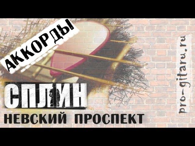 Сплин Невский проспект аккорды  кавер табы как играть на гитаре | pro-gitaru.ru