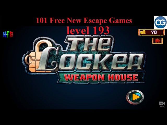 101 Free New Escape Games level 193 - The Locker WEAPON HOUSE - Complete Game