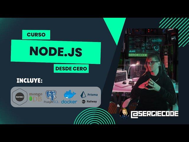 NODE JS desde cero | Curso tutorial completo gratis con Express, Mongo, PostgreSQL, Docker y más