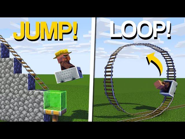 Minecraft: 10+ Roller Coaster Build Hacks & Ideas!