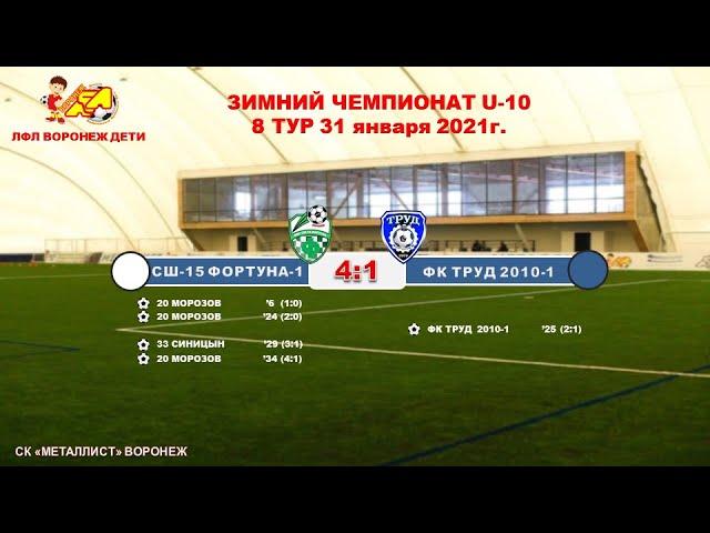СШ-15 "ФОРТУНА -1" - ФК "ТРУД-1 2010"