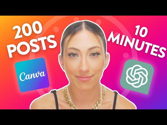 200 Social Media Posts In 10 Minutes Using ChatGPT & Canva