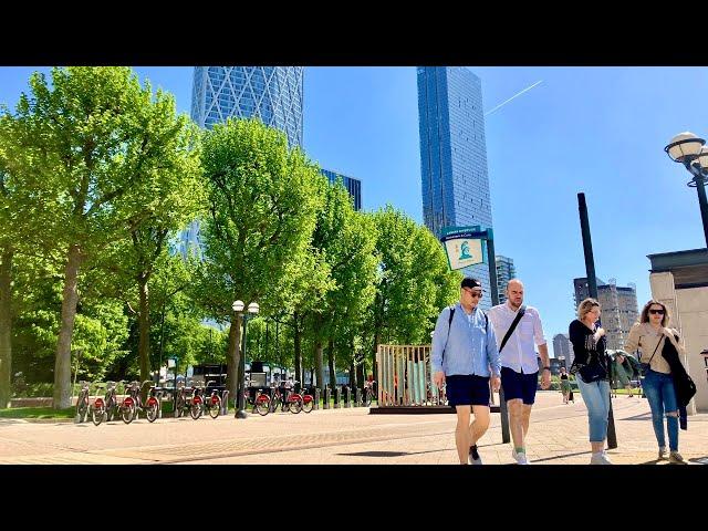 London Canary Wharf Walking Tour East London Business District 4K