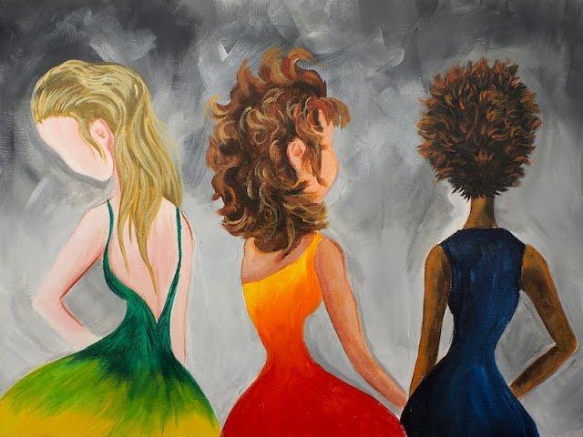 Learn to paint Hair in Acrylic Paint for Beginning Artists #bigartquest | TheArtSherpa