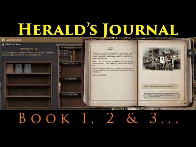 Herald's Journal Full Guide | Book 1, 2 & 3. | BDO