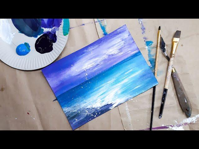 SEA | How to draw | Drawing for beginners | Step by step painting