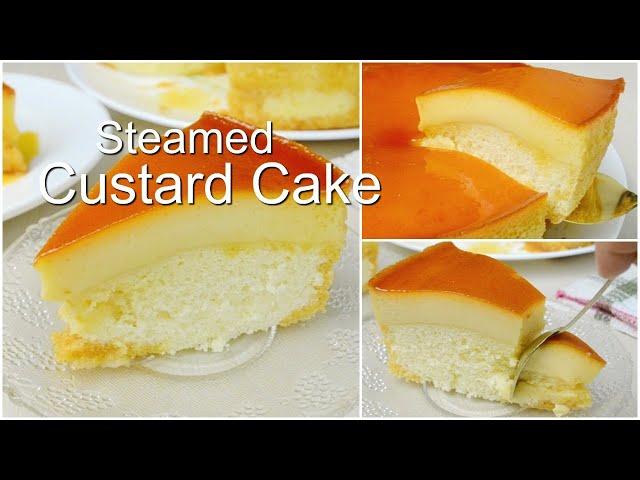 Custard Cake (No oven Steamed Custard Cake)