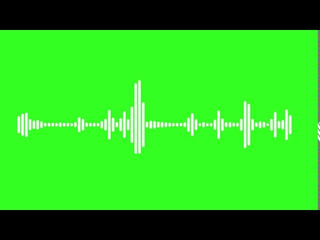 Free footage of audio waveform on green screen