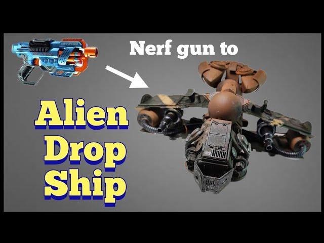 Kit bashing a Nerf toy into a Alien inspired spaceship. #howto #scratchbuild #kitbashing