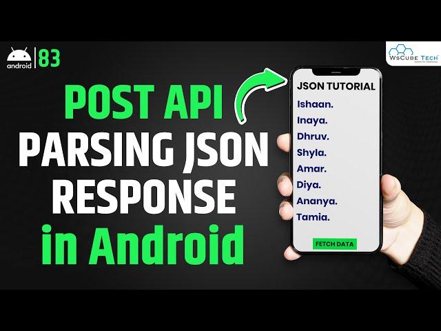 Parsing POST API Response - Parse JSON Data from Web URL in Android - Complete Tutorial